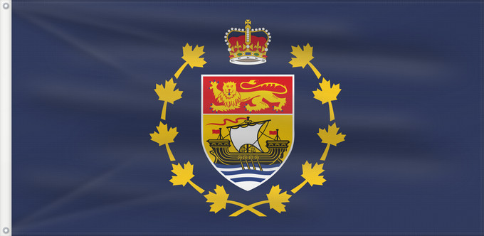 Drapeau, avec deux œillets métalliques et guindant renforcé : Lieutenant-Governor of New Brunswick	Lieutenant-gouverneur du Nouveau-Brunswick	Teniente Gobernador de Nuevo Brunswick	Lieutenant-Gouverneur von New Brunswick	Luogotenente Governatore del Nuovo Brunswick