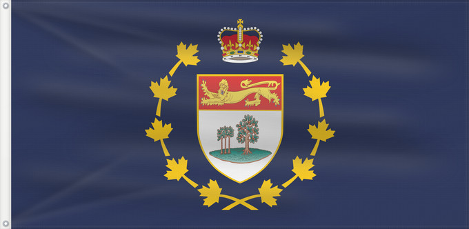 Drapeau, avec deux œillets métalliques et guindant renforcé : Lieutenant-Governor of Prince Edward Island	Lieutenant-gouverneur de l Île-du-Prince-Édouard	Teniente Gobernador de la Isla del Príncipe Eduardo	Lieutenant-Gouverneur von Prince Edward Island	Luogotenente Governatore dell'Isola del Principe Edoardo