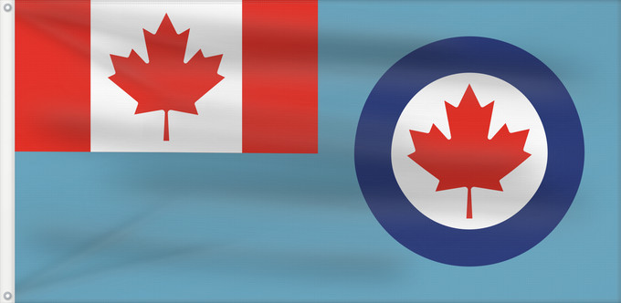 Drapeau, avec deux œillets métalliques et guindant renforcé : Royal Canadian Air Force ensign