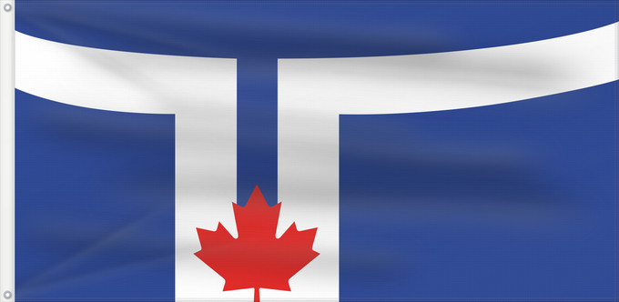 Drapeau, avec deux œillets métalliques et guindant renforcé : Toronto	Toronto, Ontario