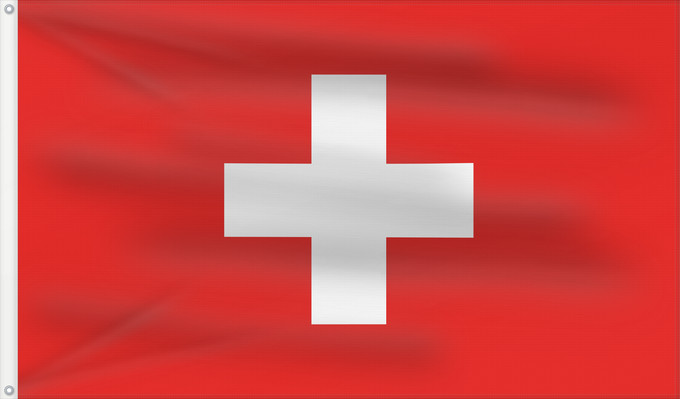 Bandera, con dos ojales metálicos y lado del asta reforzado: Civil Ensign of Switzerland Switzerland at sea Pavillon naval de la Suisse Suiza (paisaje) Schweizer Flagge zur See Svizzera (paesaggio)