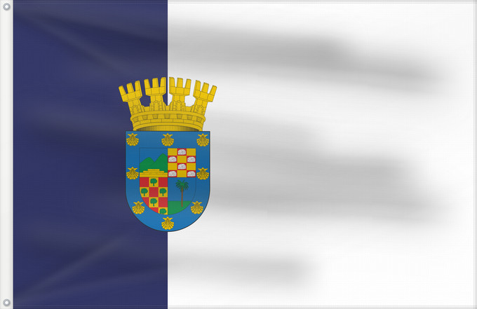 Flag, with two metal eyelets and reinforced hoist: Conchalí	Conchalí, Chile