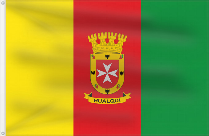 Flag, with two metal eyelets and reinforced hoist: Hualqui