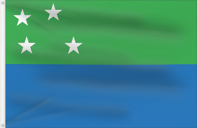 Flagge, mit zwei Metallösen und verstärktem Besatzband: Los Lagos Region, Chile Los Lagos Region, Chile since 2013 Région de Los Lagos, Chili (depuis 2013) X Región de Los Lagos, Chile desde 2013 Los Lagos Region, Chile (seit 2013) Regione di Los Lagos, Cile (dal 2013)