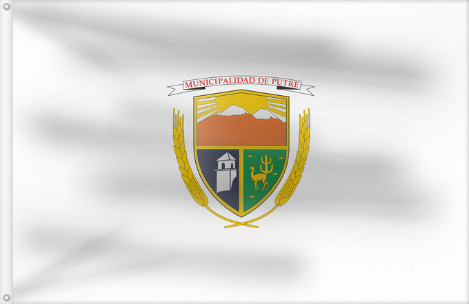 Flag, with two metal eyelets and reinforced hoist: Putre	Putre, Chile