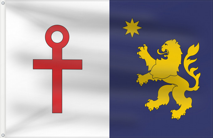 Flag, with two metal eyelets and reinforced hoist: Quirihue	Quirihue, Chile