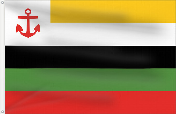 Flagge, mit zwei Metallösen und verstärktem Besatzband: Fleet Commander of the Beiyang Fleet	Fleet Commander of the Imperial Chinese Navy Beiyang Fleet	Commandant de flotte de la flotte de Beiyang (1874-1895)	Comandante de Flota de la Flota Beiyang (1874-1895)	Flottenkommandant der Beiyang-Flotte (1874-1895)	C