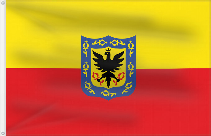Flag, with two metal eyelets and reinforced hoist: Bogotá