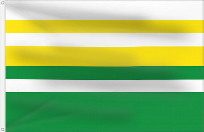 Flagge, mit zwei Metallösen und verstärktem Besatzband: Albán  Cundinamarca	Albán (Cundinamarca)	Municipio de Albán  Cundinamarca