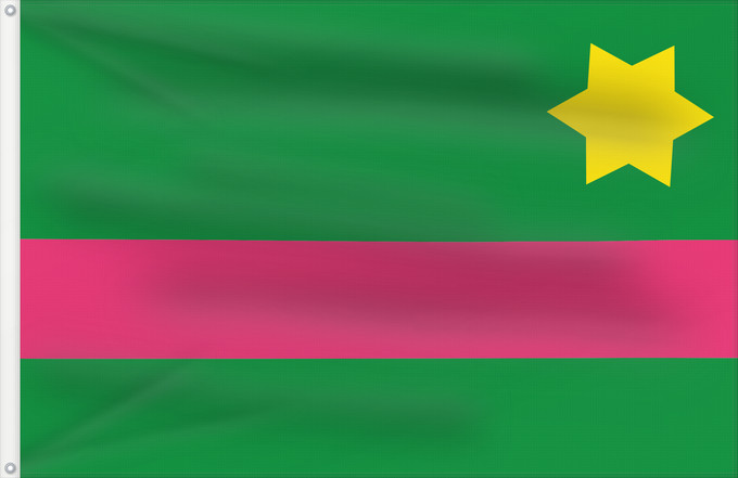 Flagge, mit zwei Metallösen und verstärktem Besatzband: Baranoa Atlántico Baranoa (Atlántico) Municipio de Baranoa Atlántico