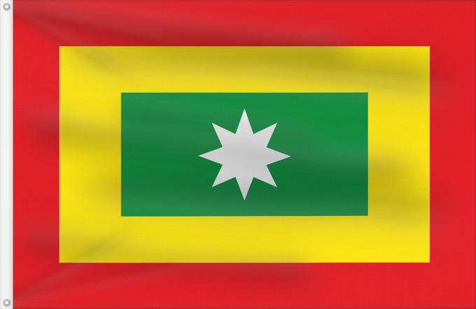 Flagge, mit zwei Metallösen und verstärktem Besatzband: Barranquilla  Atlántico	Barranquilla	Ciudad de Barranquilla  Atlántico