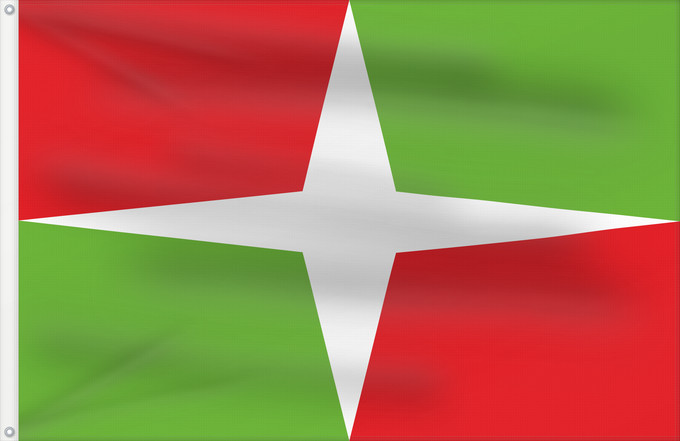 Bandera, con dos ojales metálicos y lado del asta reforzado: Cumaral  Meta	Cumaral	Municipio de Cumaral  Meta