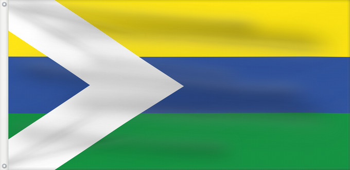 Bandera, con dos ojales metálicos y lado del asta reforzado: Cumaribo Vichada Cumaribo (Vichada) Municipio de Cumaribo Vichada