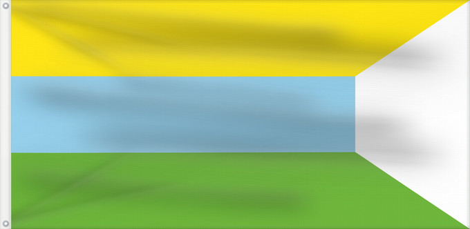 Bandera, con dos ojales metálicos y lado del asta reforzado: Cunday Tolima Cunday (Tolima) Municipio de Cunday Tolima