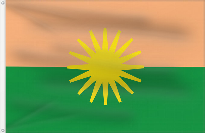 Flagge, mit zwei Metallösen und verstärktem Besatzband: El Dorado Meta El Dorado (Meta) Municipio de El Dorado Meta