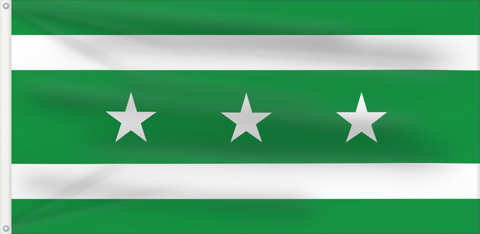 Bandera, con dos ojales metálicos y lado del asta reforzado: Encino  Santander	Encino (Santander)	Municipio de Encino  Santander