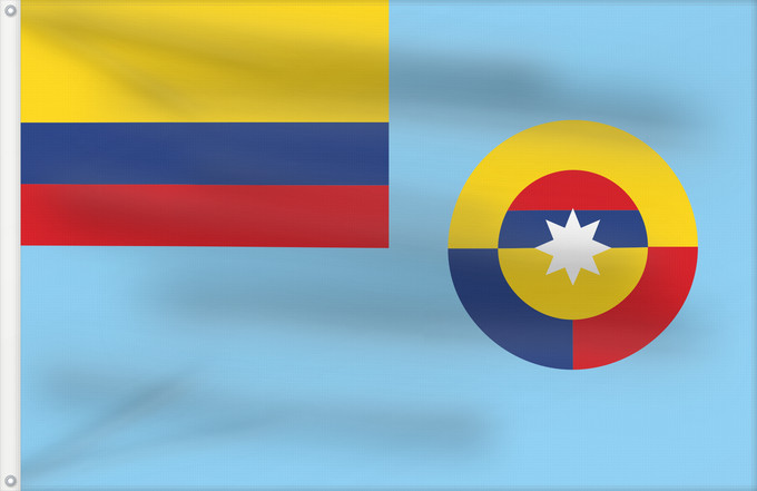 Flagge, mit zwei Metallösen und verstärktem Besatzband: Ensign of the Colombian Air Force