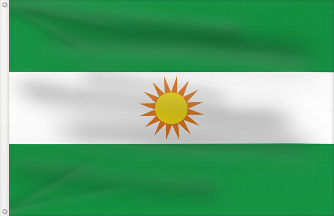 Flagge, mit zwei Metallösen und verstärktem Besatzband: Flandes  Tolima	Flandes (Tolima)	Municipio de Flandes  Tolima