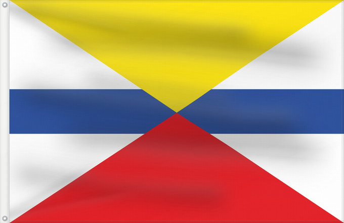 Flagge, mit zwei Metallösen und verstärktem Besatzband: Funes Nariño Funes (Nariño) Municipio de Funes Nariño