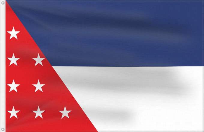 Flagge, mit zwei Metallösen und verstärktem Besatzband: Gama Cundinamarca Gama (Cundinamarca) Municipio de Gama Cundinamarca