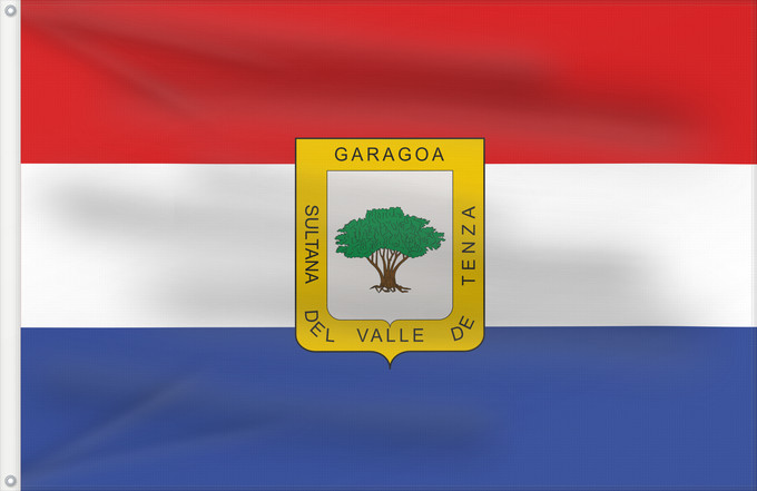 Flag, with two metal eyelets and reinforced hoist: Garagoa	Garagoa, Colombia