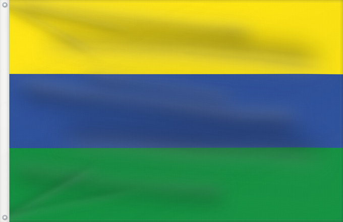 Bandera, con dos ojales metálicos y lado del asta reforzado: Guainía Guainía, Colombia