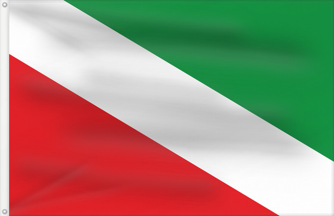 Bandera, con dos ojales metálicos y lado del asta reforzado: Gualmatán  Nariño	Gualmatán (Nariño)	Municipio de Gualmatán  Nariño