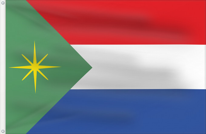 Flagge, mit zwei Metallösen und verstärktem Besatzband: Hacarí  Norte de Santander	Hacarí	Municipio de Hacarí  Norte de Santander