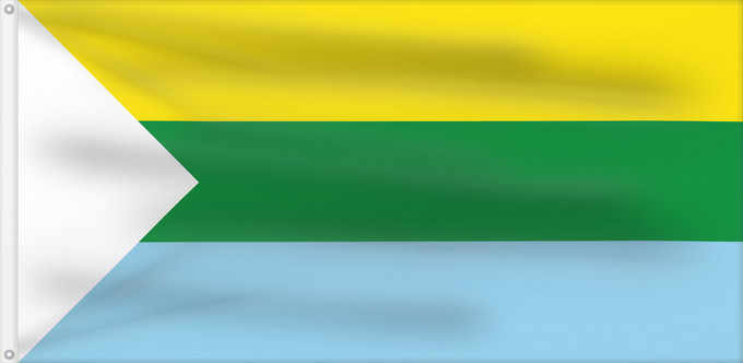 Flagge, mit zwei Metallösen und verstärktem Besatzband: Hispania  Antioquia	Hispania (Antioquia)	Municipio de Hispania  Antioquia