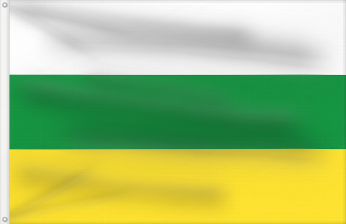 Bandera, con dos ojales metálicos y lado del asta reforzado: Huila Huila, Colombia