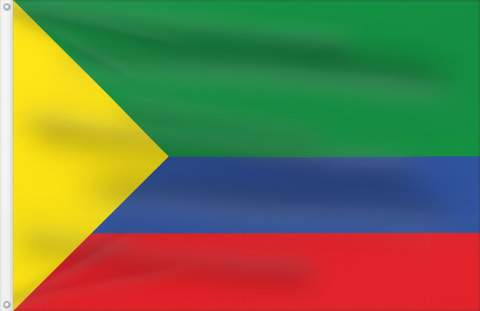 Flagge, mit zwei Metallösen und verstärktem Besatzband: La Cumbre  Valle del Cauca	La Cumbre (Valle del Cauca)	Municipio de La Cumbre  Valle del Cauca