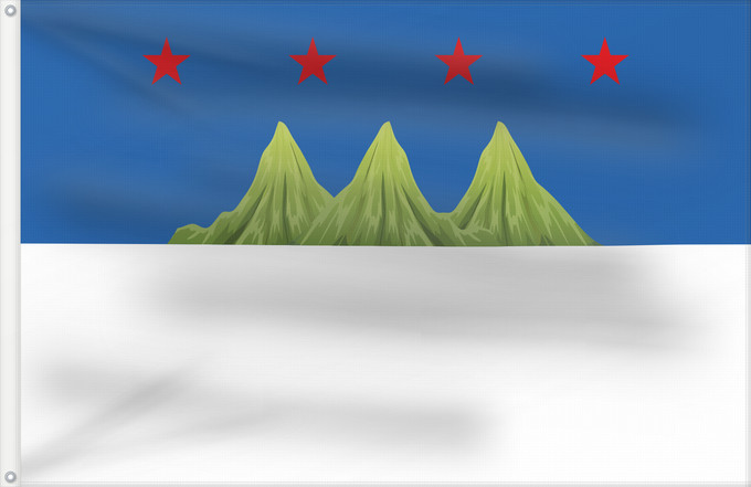 Flagge, mit zwei Metallösen und verstärktem Besatzband: La Plata  Huila	La Plata (Huila)	Municipio de La Plata  Huila
