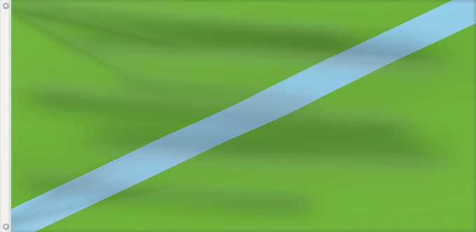 Bandera, con dos ojales metálicos y lado del asta reforzado: La Vega  Cauca	La Vega (Cauca)	Municipio de La Vega  Cauca