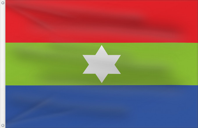 Flagge, mit zwei Metallösen und verstärktem Besatzband: Maicao La Guajira Maicao Municipio de Maicao La Guajira