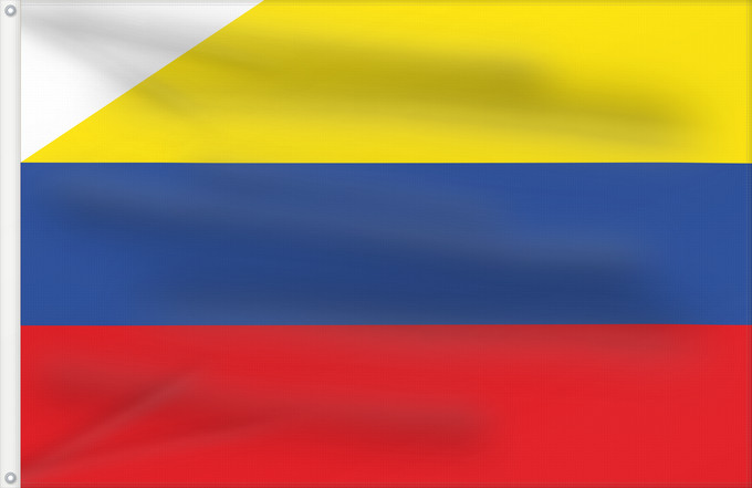 Bandera, con dos ojales metálicos y lado del asta reforzado: Manatí  Atlántico	Manatí (Atlántico)	Municipio de Manatí  Atlántico