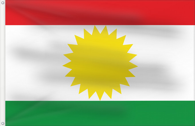 Bandera, con dos ojales metálicos y lado del asta reforzado: Mesetas Meta Mesetas (Meta) Municipio de Mesetas Meta