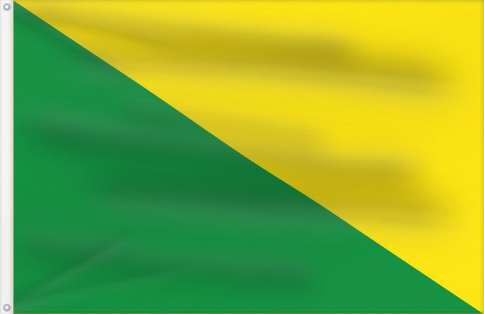 Bandera, con dos ojales metálicos y lado del asta reforzado: Miranda  Cauca	Miranda (Cauca)	Municipio de Miranda  Cauca