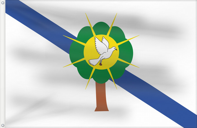Bandera, con dos ojales metálicos y lado del asta reforzado: Morelia  Caquetá	Morelia (Caquetá)	Municipio de Morelia  Caquetá
