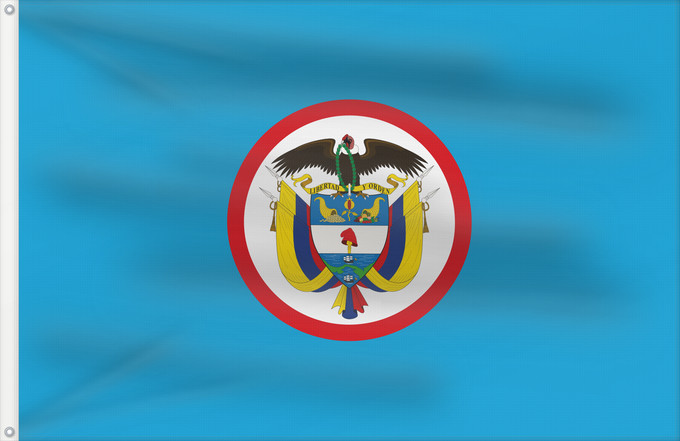 Flagge, mit zwei Metallösen und verstärktem Besatzband: Naval Jack of Colombia