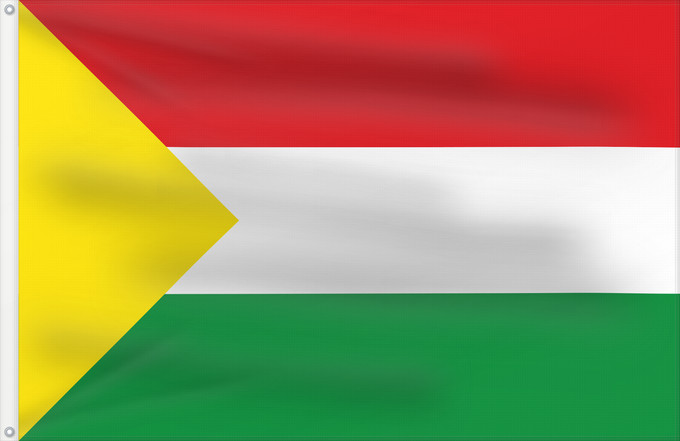 Flagge, mit zwei Metallösen und verstärktem Besatzband: Nilo  Cundinamarca	Nilo (Cundinamarca)	Municipio de Nilo  Cundinamarca