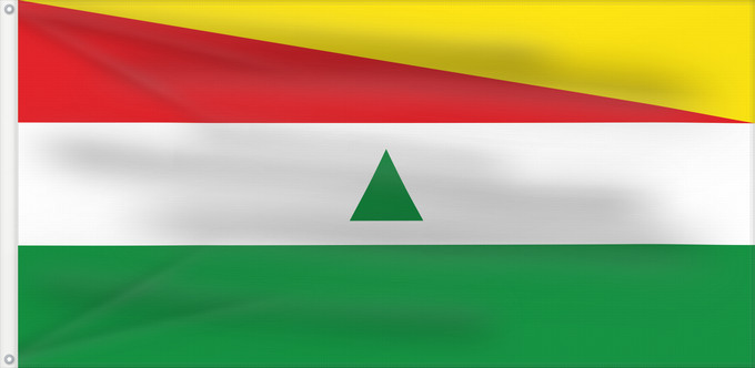 Flagge, mit zwei Metallösen und verstärktem Besatzband: Ocamonte  Santander	Ocamonte (Santander)	Municipio de Ocamonte  Santander