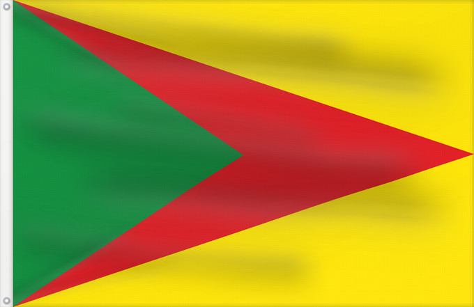 Flagge, mit zwei Metallösen und verstärktem Besatzband: Paz de Ariporo  Casanare	Paz de Ariporo	Municipio de Paz de Ariporo  Casanare