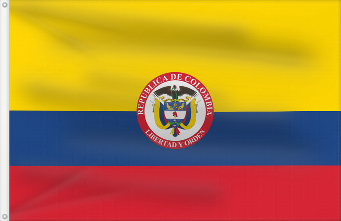 Flag, with two metal eyelets and reinforced hoist: President of Colombia That is used by the President of Colombia Étendard présidentiel de Colombie Presidente de Colombia Standarte des Präsidenten von Kolumbien Presidenziale della Colombia