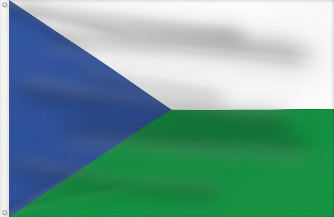 Flagge, mit zwei Metallösen und verstärktem Besatzband: Puerto Rondón  Arauca	Puerto Rondón (Arauca)	Municipio de Puerto Rondón  Arauca
