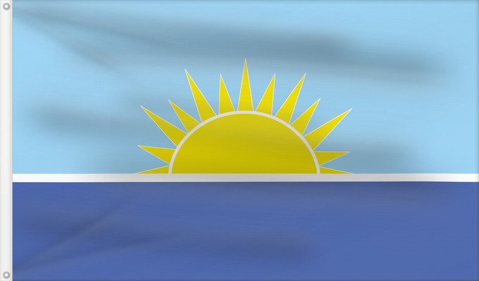 Bandera, con dos ojales metálicos y lado del asta reforzado: Riohacha	Riohacha, Colombia