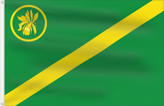 Bandera, con dos ojales metálicos y lado del asta reforzado: Suaza Huila Suaza (Huila) Municipio de Suaza Huila
