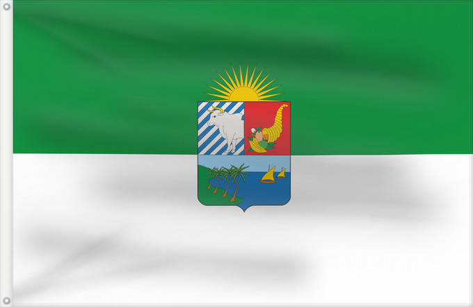 Flagge, mit zwei Metallösen und verstärktem Besatzband: Sucre  Colombia	Sucre Department	Département de Sucre	Departamento de Sucre	Sucre-Departement	Dipartimento di Sucre