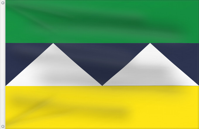 Bandera, con dos ojales metálicos y lado del asta reforzado: Teruel Huila Teruel (Huila) Municipio de Teruel Huila