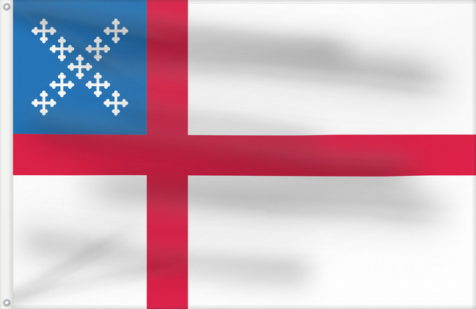 Flagge, mit zwei Metallösen und verstärktem Besatzband: US Episcopal Church	Episcopal Church in the United States of America	L Église épiscopale des États-Unis d Amérique	Iglesia episcopal en los Estados Unidos de América	Episkopalkirche der Vereinigten Staaten von Amerika	Chiesa episcopale negli Stati Uniti d