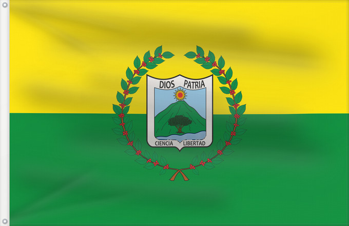 Flagge, mit zwei Metallösen und verstärktem Besatzband: Vergara  Cundinamarca	Vergara (Cundinamarca)	Municipio de Vergara  Cundinamarca